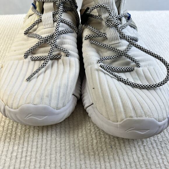 Li-Ning Wukong Sneakers Shoes Men 9.5 - 10 White Blue High Top Breathable